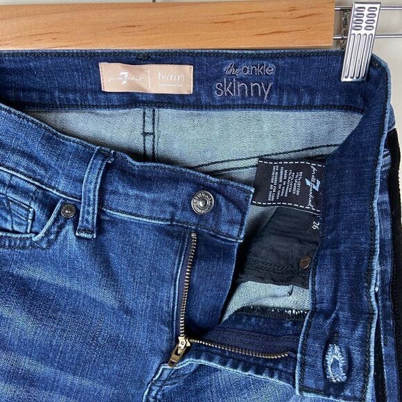 7 For All Mankind B(air) Authentic Stripe Ankle Skinny Jeans - Picture 8 of 8